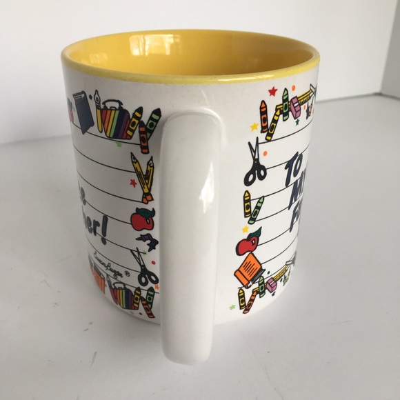 Teacher mug vintage EUC Favorite books apples cup - Picture 8 of 11